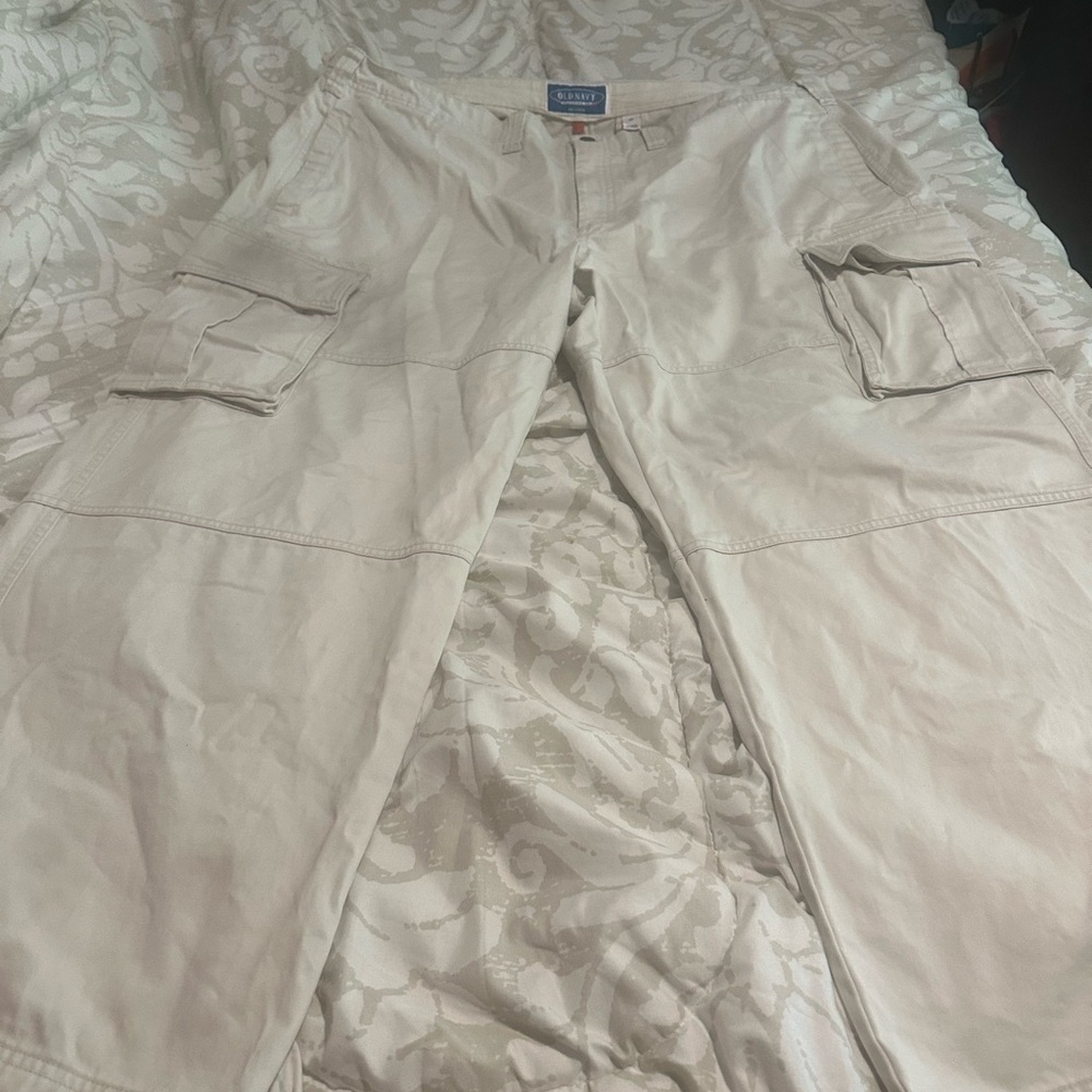 Old Navy Light Tan Wide Leg Jeans